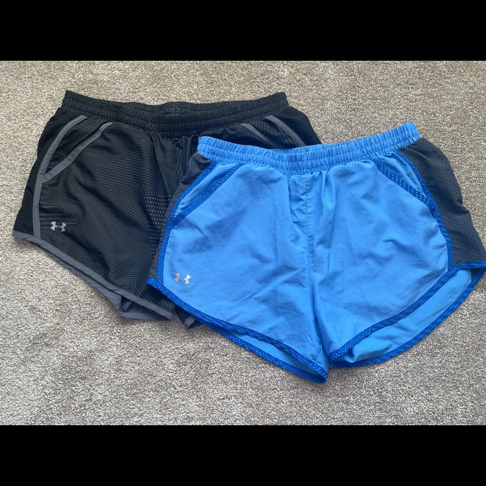 Under Armour Women’s Fly By 2.0 Running Shorts (2 pair)